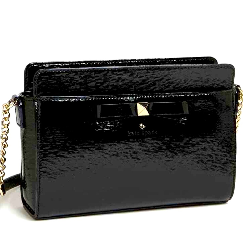 KATE SPADE Beacon Court Angelica bag black patent crossbody